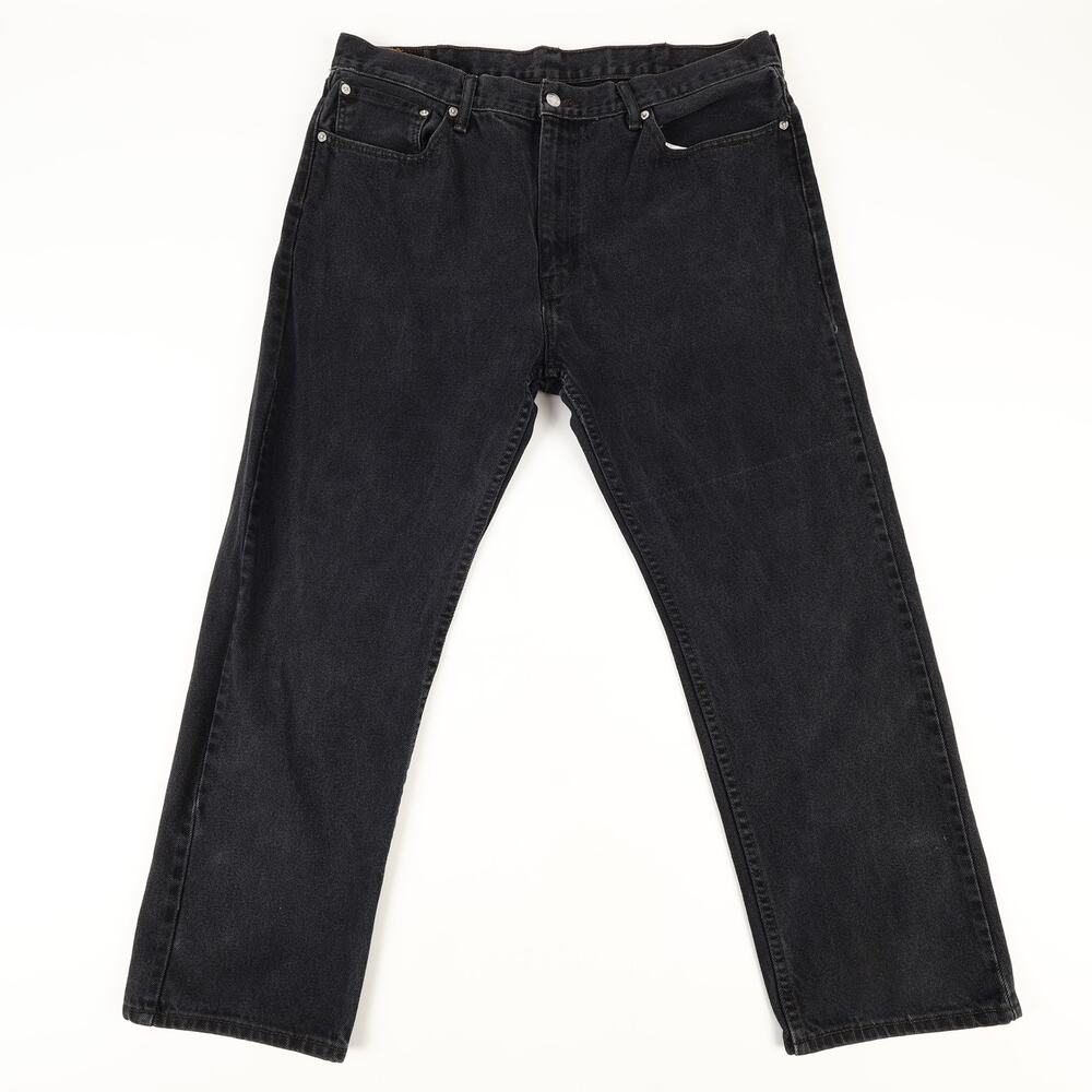 Levi Strauss 505 Mens 40x30 Red Tab Denim Black Jeans